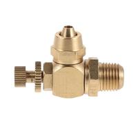 NUOBESTY Valve de Réglage Pneumatique pour Pompe de Porte Automobile, Contrôle Précis du Débit, Installation Rapide, en Laiton Raccord 1/4 Npt Mâle vers Tube Push-in 8mm, Usage Industriel