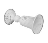 NUOBESTY Vase Rustique en Fer Vintage Jardinière Décorative Blanche Rétro Pot pour Fleurs Séchées ou Fraîches Contenant Stable pour Compositions Centre de Table Style Américain