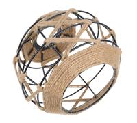NUOBESTY Vintage Lampe Suspendue Abat Jour Rotin Cache Lampe Industriel Fer pour Plafonnier Lustre Sol et Applique Murale Style Rétro Chinois
