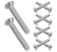 NUOBESTY Vis à Tête Plate 304 Acier Inoxydable Filetage Fin 5/16-18 X 2 Pouces Lot de 10 Pièces Fixation Robuste pour Meubles Étagères et Assemblage Industriel