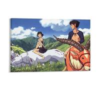 nuochen Poster Mononoke Hime Princesse Mononoke 2 - Illustrations cool - Peinture murale - Impression sur toile - 40 x 60 cm