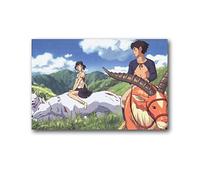 nuochen Poster Mononoke Hime Princesse Mononoke 2 sur toile - Décoration murale à suspendre - 50 x 75 cm