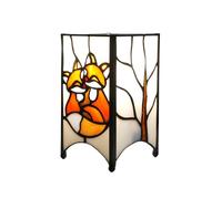 NUODITOS Petite lampe de table en verre teinté de style Tiffany Mini lampe d'appoint rétro Lampe de chevet unique faite à la main pour la décoration d'intérieur Garçons Filles Cadeaux