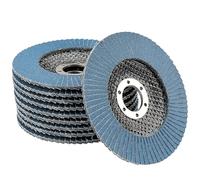 NuoDunco 10 Disques Abrasifs à Lamelles Ø 115 mm x 22.2 mm Grain 120 Disques à Lamelles Disques à Meuler pour Enlever Ebavure, Rouille, Polissage, Finition