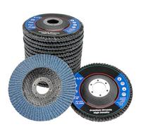 NuoDunco 10 Disques Abrasifs à Lamelles Ø 115 mm x 22.2 mm Grain 40 Disques à Lamelles Disques à Meuler pour Enlever Ebavure, Rouille, Polissage, Finition