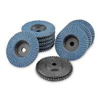 NuoDunco 10 Pcs Disques à Lamelles, 75mm Disque 60 Grain Meuleuse Compartiments pour Meuleuse Convient à l'acier Inoxydable, Bois, Métal