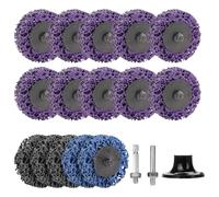 NuoDunco 15 Pièces Disques de Nettoyage CSD Disque 50mm - pour le Traitement de Surface ou L'enlèvement de la pour Éliminer la Rouille les Soudures la Peinture et Loxydation(Violet/Bleu/Noir)