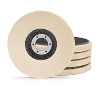 NuoDunco 5PC Disque de polissage en feutre de laine Diamètre 125mm Disque de Polissage Meuleuse pour Polissage Verre, Céramique, Plastique, Métal, Marbr