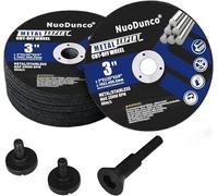 NuoDunco Disques à Tronçonner Professionnels Adapté au coupe métal et acier | Durée de vie prolongée,25 pièces75 mm Disque de Coupe+ 1 mandrins,Convient outils 3" coupe standards,
