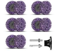 NuoDunco Disques Abrasifs, 10 Pièces 50mm Disques à Lamelles Disque de Nettoyage pour Outil Nettoyage Surface de Dérouillage de Peinture en Métal pour meuleuse d'angle(Violet)
