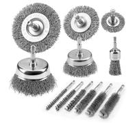 NUODUNCO Kit Brosses Métalliques pour Perceuse 12 Pièces