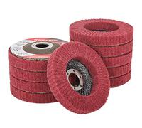 NuoDunco Lot de 10 disques à lamelles grain 320, 11,4 cm, accessoire de meuleuse d'angle à usage général, brosse métallique, roue de polissage, anti-rouille, anti-rouille, anti-rayures, disque de