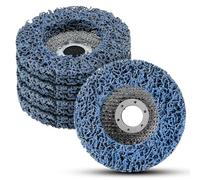 NuoDunco Lot de 5 disques abrasifs CSD de 125 mm - Bleu - Disques en nylon Flex - Enlèvement des peintures - Rouille pour meuleuse d'angle