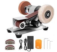 NuoDunco Ponceuses à bande, Affûteuse de couteaux à 15 degrés, ponceuse d'établi électrique, 7 vitesses réglables, polisseuse pour le métal, le bois, l'artisanat, l'affûtage d'outils et de couteaux