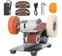 NuoDunco Ponceuses à bande, Affûteuse de couteaux à 15 degrés, ponceuse d'établi électrique, 7 vitesses réglables, polisseuse pour le métal, le bois, l'artisanat, l'affûtage d'outils et de couteaux