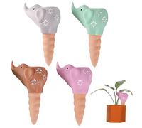 NUODWELL Lot de 4 pointes d'argile - Boules d'arrosage automatiques pour plantes - Distributeur d'eau - Auto-arrosage pour plantes d'intérieur et d'extérieur (éléphant)