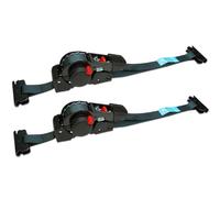 NUOER Lot de 2 sangles à cliquet rétractables E-Track (2,5 cm x 3,5 m), sangles d'arrimage rétractables pour bateaux, jet-ski, motos, VTT, BS : 0,6 kg