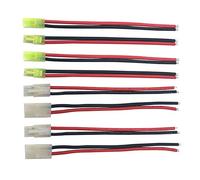 Nuofan 4 Paires Tamiya Mini Tamiya Prise mâle Femelle connecteur Adaptateur câble 14awg 15 cm pour RC Voiture Lipo Batterie Charge