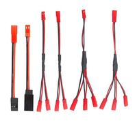 Nuofan 6PCS JST Plug Splitter Mâle Femelle Y Câble Adaptateur Parallèle Harnais JST à JR Adaptateur pour Traxxas RC Voiture ESC (JST)