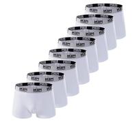 Nuofengkudu Boxer Homme Sport Calecon Boxer Trunk Anti Frottement Caleçon Elasthane Polyester Flex Respirant Confort Ado Stretch Fitted sous Vetement Running Cadeau Lot de 8 Blanc M