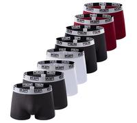 Nuofengkudu Boxer Homme Sport Calecon Boxer Trunk Anti Frottement Caleçon Elasthane Polyester Flex Respirant Confort Ado Stretch Fitted sous Vetement Running Cadeau Lot de 8 Mix XL