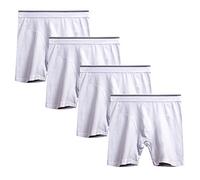 Nuofengkudu Hommes sans Couture Boxer Long Seamless Calecons Cotton Caleçons Doux Flex Respirant sous-Vêtements Anti Irritations Sport Running Underwear 4 Pack Noir Blanc Grande Taille 3XL