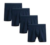 Nuofengkudu Hommes sans Couture Boxer Long Seamless Calecons Cotton Caleçons Doux Flex Respirant sous-Vêtements Anti Irritations Sport Running Underwear Lot Pack de 4 Pack Bleu Marine 2XL