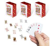 NUOGUAYI Lot de 3 Jeux de Cartes à Jouer Mini, Cartes de Poker Miniatures, Mini Jeu de Cartes, Jeux de Poker Miniature, Jeux de Voyage, Cartes Magiques pour Enfants Adultes Familles