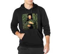 NUOKANG GCZ Alain Bashung Fantasy Military Cushions 100% Cotton Hooded for Women O-Neck Black S