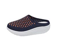 Nuoke Chaussures d'été décontractées à Bout Rond pour Femmes, Confortables et Respirantes, à Semelle épaisse et Demi-Chaussures Chaussons Ballerines Hiver