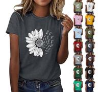 Nuoke Haut Femme,Shirts surdimensionné à Manches Courtes pour Femme, Ample et décontracté, Tunique à col Rond, Chemisier Doux Je suis en Couple (Dark Gray, XXXXXL)