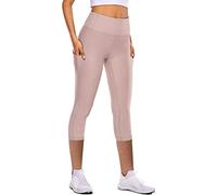 Nuoke Legging Anti Cellulite Femme,élastique Point réfléchissant Pantalon séchage Rapide Yoga serré Sept Pantalons de Yoga Short Bain Homme (Pink, XS)