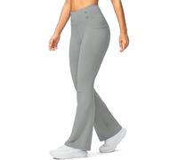 Nuoke Legging Anti Cellulite,Leggings évasés doublés Polaire pour, avec Poches, Effet Push-up, Taille Haute, Pantalon de Yoga Chauds et épais sous Vêtements Thermiques (Light Ashy, XXL)