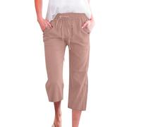 Nuoke Pantalon Femme, Pantalon en Lin Femme Été, Mes Commandes, et Ventes Flash du Jour, Pantacourt Femelle, Vente Flash du Jour et Soldes, Trousers for Women_1