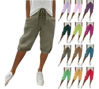 Nuoke Pantalon Femme Taille Elastique, Pantalon Été Femme, Mes Commandes, Vente Flash, Pantacourt Femelle, Ventes Flash du Jour, Trousers for Women_1