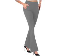 Nuoke Pantalon Femme,Women's Stretchy Straight Dress Pants with Pockets Tall Petite Regular for Work Business Short De Bain Adolescent (GY2, XXL)