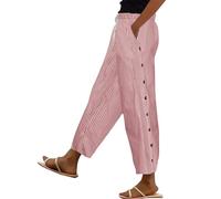 Nuoke Pantalon Fluide Femme Été, Pantalon Femme Lin, Mes Commandes, et Ventes Flash du Jour, Pantacourt Femelle, Vente Flash du Jour et Soldes, Trousers for Women_1