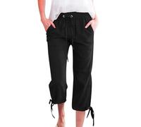 Nuoke Pantalon Lin Femme, Pantalon Décontracté Femme, Mes Commandes, Vente Flash du Jour et Soldes, Pantacourt Femelle, Mes Commandes, Trousers for Women_1