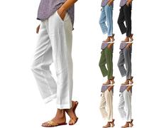 Nuoke Pantalon Lin Femme, Pantalon en Lin Femme, Mes Commandes passées, Vente Flash du Jour et Soldes, Pantacourt Femelle, Vente Flash du Jour et Soldes, Pant Women_1