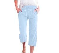 Nuoke Pantalon Lin Femme, Pantalon Ete Femme Leger, Commandes en Cours, et Ventes Flash du Jour, Pantacourt Femelle, Mes Commandes, Pant Women_1