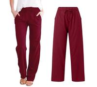 Nuoke Pantalon Lin Femme, Pantalon Été Femme, Mes Commandes, et Ventes Flash du Jour, Pantacourt Femelle, Vente Flash du Jour et Soldes, Pant Women_1