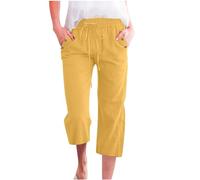 Nuoke Pantalon Lin Femme, Pantalon Large Femme Fluide, Commandes en Cours, Ventes Flash du Jour, Pantacourt Femelle, Vente Flash du Jour et Soldes, Trousers for Women_1