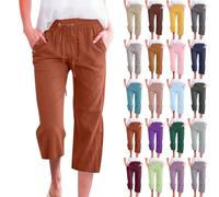 Nuoke Pantalon Lin Femme, Pantalon Large Femme, Mes Commandes en Cours de Livraison, et Ventes Flash du Jour, Pantacourt Femelle, Mes Commandes, Pant Women_1