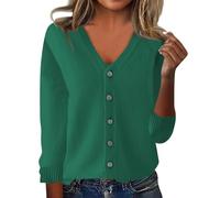 Nuoke Pull Femme,Gilet Femme Chaud,Womens Cardigan Sweaters Button Down V Neck Knit Sweater Lightweight Comfy Open Front Cardigan Coats W/Pockets Chandails Blancs pour (JN, XL)