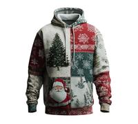 Nuoke Pull Plaid Homme, Amour à Xmas Joyeux et Oh Venez Laissez-Nous Chemises Tops L (Light Ashy, XXL)