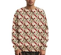 Nuoke Pull Plaid Homme,Shirt de Xmas pour, Shirt de Xmas Amusant à col Rond pour Couple Portefeuille Tissu (Yellow, XXXL)
