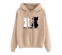 Nuoke Pulls Femme,Veste Sport Femme,Hoodies avec Amour Animal imprimé Poche à cale Crampon