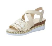 Nuoke sandales femme été,sandales compensées femme été, d' : décontractées à brides en, bout ouvert et talon dénudé, avec une seule boucle. Embauchoir Chaussures Cèdre (Beige, 37)