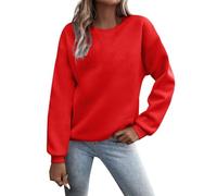 Nuoke Sweatshirts Oversized pour Femmes Mignon col à Manches Longues Pullover en Polaire Tops Tenues d'hiver vêtements de Mode