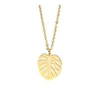 Nuoli Chaîne en forme de feuille pour femme (45 + 5 cm réglable) - Collier de qualité supérieure avec pendentif Monstera pour femmes et filles - En acier inoxydable, 45-50 cm, Acier inoxydable